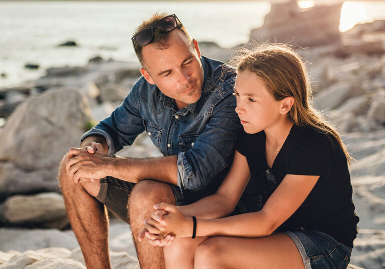 father with teenage daughter